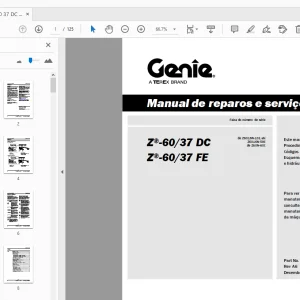 Genie Z-60/37 DC Z-60/37 FE Manual de reparos e serviços 1271125PB - PDF