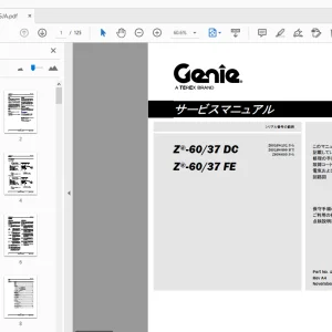 Genie Z-60/37 DC Z-60/37 FE サービスマニュアル 1271125 - PDF DOWNLOAD