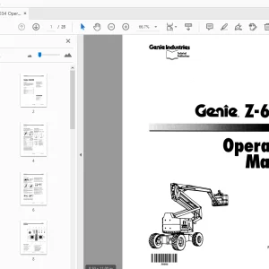 Genie Z-6034 Operator's Manual 30104 - PDF DOWNLOAD