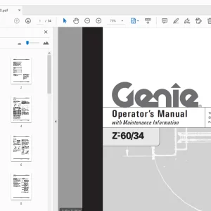 Genie Z-6034 Operator's Manual 43630 - PDF DOWNLOAD