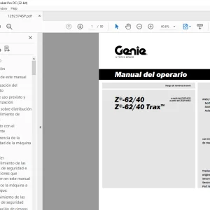 Genie Z-6240 Z®-6240 Trax Manual del operario PDF