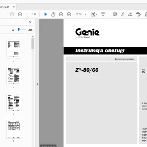 Genie Z-80/60 Instrukcja obsługi 1318180PO - PDF DOWNLOAD