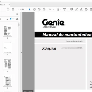 Genie Z-80/60 Manual de mantenimiento 88619SP - PDF DOWNLOAD