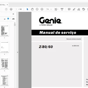 Genie Z-80/60 Manual de serviço 88619PB - PDF DOWNLOAD