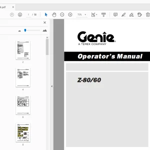 Genie Z-80/60 Operator's Manual 133094 - PDF DOWNLOAD