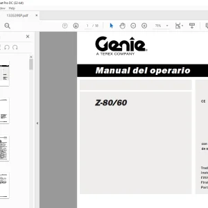 Genie Z-8060 Manual del operario PDF