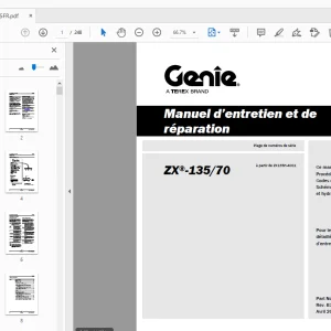 Genie ZX-135/70 Manuel d’entretien et de réparation 1279835FR - PDF