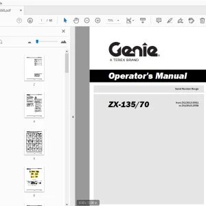 Genie ZX-135/70 Operator's Manual 160568 - PDF DOWNLOAD