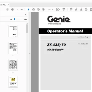 Genie ZX-135/70 With Jib Extend Operator's Manual 1258936 - PDF DOWNLOAD
