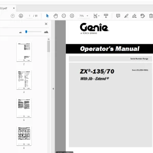 Genie ZX-135/70 With Jib-Extend Operator's Manual 1272822 - PDF DOWNLOAD