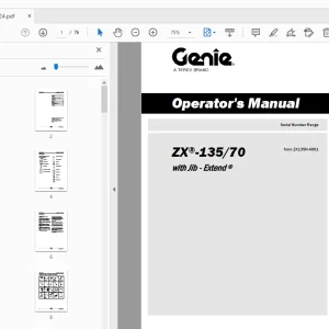 Genie ZX-135/70 With Jib-Extend Operator's Manual 1272824 - PDF