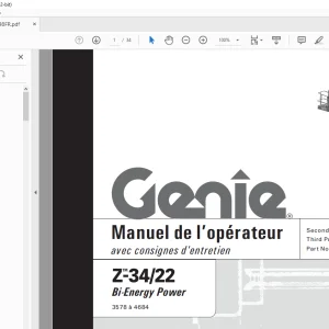Genie lift 34/22 Bi-Energy Power Manuel de l'opérateur