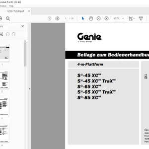 Genie lift 4-m-Plattform S-45 XC CE S-45 XC TraX S-65 Bedienerhandbuch