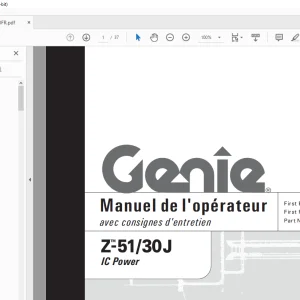 Genie lift 51/30J IC-Power Manuel de l'opérateur