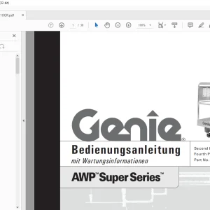 Genie lift AWP Super Series Bedienungsanleitung 82910  PDF