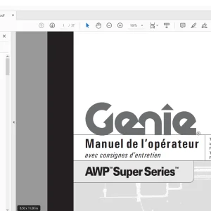 Genie lift AWP Super Series Manual de`l Operateur 145356