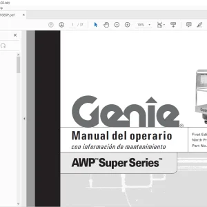 Genie lift AWP Super Series Manual del operario 37168