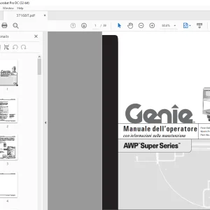 Genie lift AWP Super Series Manuale dell`Operatore 37168 PDF