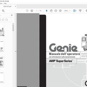 Genie lift AWP Super Series Manuale dell`Operatore 82910