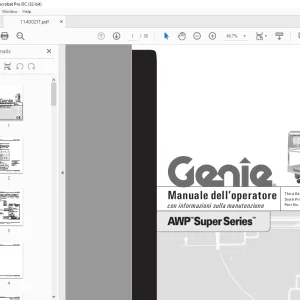 Genie lift AWP Super Series Manuale dell’operatore 114002