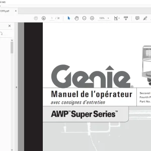 Genie lift AWP Super Series Manuel de l`Operateur 82910FR