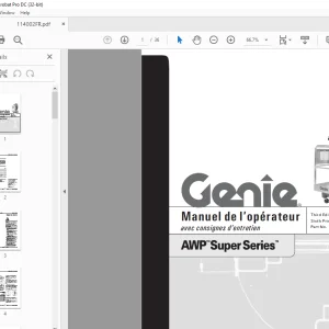 Genie lift AWP Super Series Manuel de l’opérateur 114002