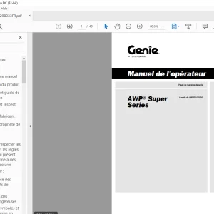 Genie lift AWP® Super Series Manuel de l’opérateur 1298033