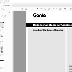 Genie lift Anleitung für Access Manager Bedienerhandbuch 1312446