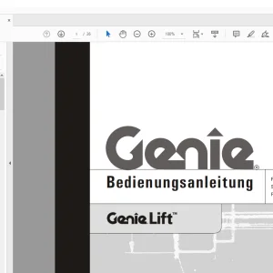 Genie lift Bedienungsanleitung 35566  - PDF DOWNLOAD (GERMAN)