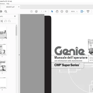 Genie lift CWP Super Series Manuale dell`Operatore 48646 PDF