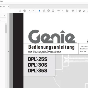 Genie lift DPL-25S DPL-30S DPL-35S Bedienungsanleitung 133499