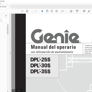 Genie lift DPL-25S DPL-30S DPL-35S Manual del operario 145357  PDF