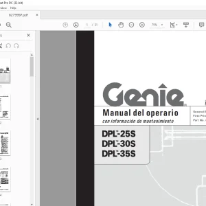 Genie lift DPL-25S DPL-30S DPL-35S Manual del operario 82799