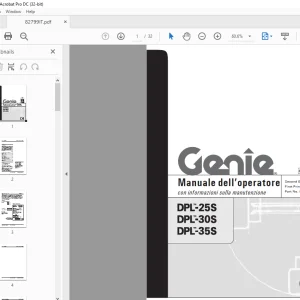 Genie lift DPL-25S DPL-30S DPL-35S Manuale dell’operatore 82799