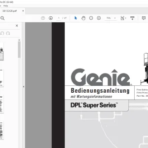 Genie lift DPM Super Series Bedienungsanleitung 38132