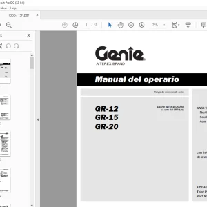 Genie lift GR-12 GR-15 GR-20 Manual del Operador 133571  PDF