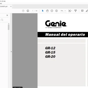 Genie lift GR-12 GR-15 GR-20 Manual del operario 133069