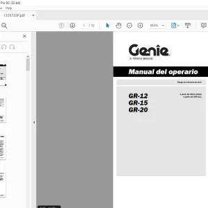 Genie lift GR-12 GR-15 GR-20 Manual del operario 133572 PDF
