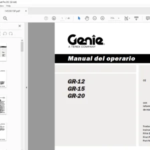 Genie lift GR-12 GR-15 GR-20 Manual del operario 145361