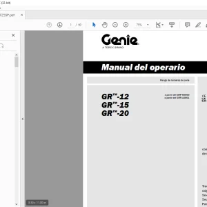 Genie lift GR-12 GR™-15 GR-20 Manual del operario 1297725