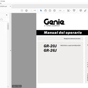 Genie lift GR-20J GR-26J Manual del operario 216596 PDF