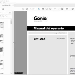 Genie lift GR-26J Manual del operario 1307950 - PDF DOWNLOAD (Spanish)