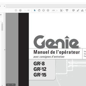 Genie lift GR-8 GR-12 GR-15 Manual de`l Operateur 97752