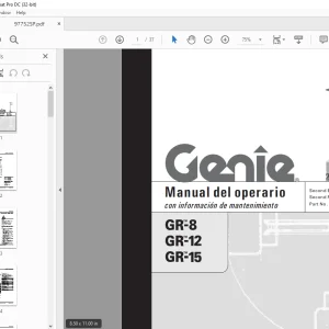 Genie lift GR-8 GR-12 GR-15 Manual del operario 97752