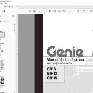 Genie lift GR-8 GRT-12 GRT-15 Manuel de l’opérateur 82440