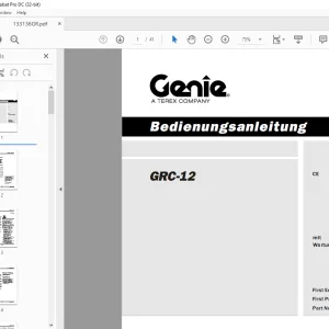 Genie lift GRC-12 Bedienungsanleitung 133136 PDF