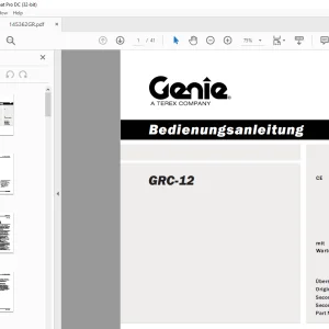 Genie lift GRC-12 Bedienungsanleitung 145362 PDF