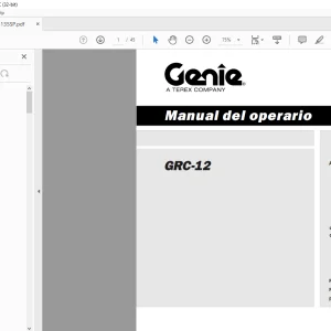Genie lift GRC-12 Manual del Operario 133135 PDF