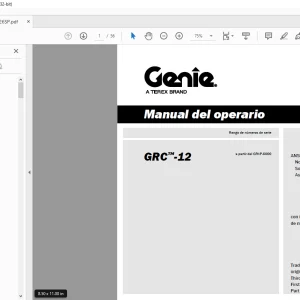 Genie lift GRC-12 Manual del operario 1297726 PDF