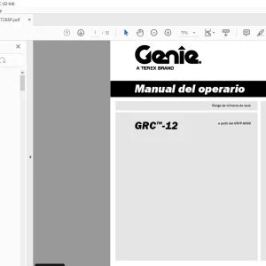 Genie lift GRC-12 Manual del operario 1297728 - PDF DOWNLOAD